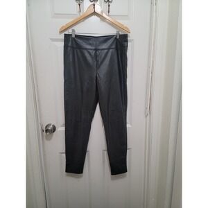 Gap Faux Leather Leggings Womens L Black Holiday Edgy Preppy Grunge‎ Festival